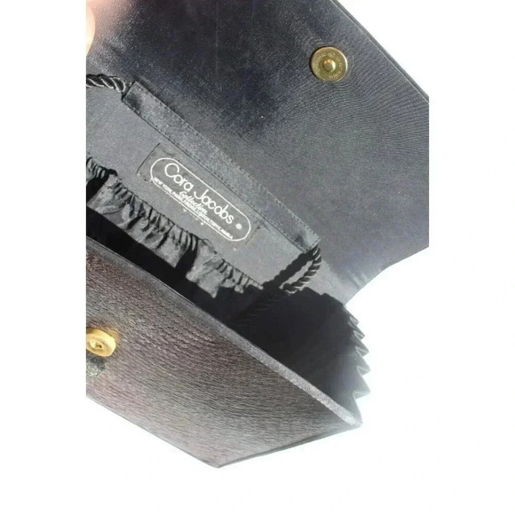 Vtg 1970 Cora Jacobs Purse Straw Mother Of Pearl Shell Clutch Envelope Bag Purse - Picture 5 of 5